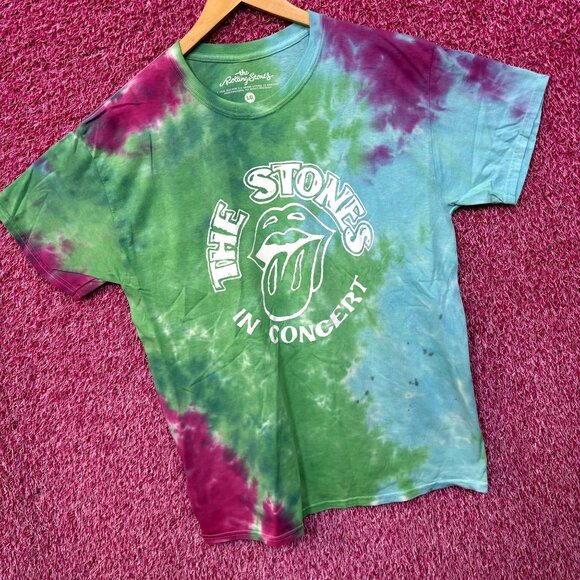 The Rolling Stones in Concert Hot Lips Rock Tie Dye L - Picture 3 of 4